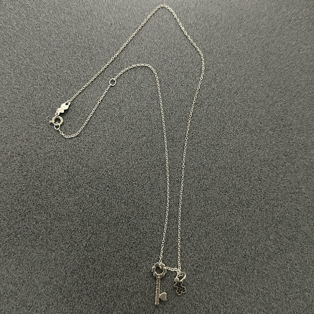 Tous silver key-bear necklace
